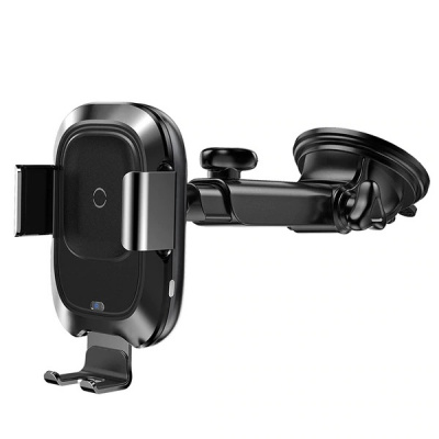 Автомобильный держатель с беспроводной зарядкой Auto Qi Baseus Smart Vehicle Bracket (Black/Черный)