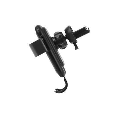 Автомобильный держатель с беспроводной зарядкой Auto Qi Hoco CW12 (Black/Черный)