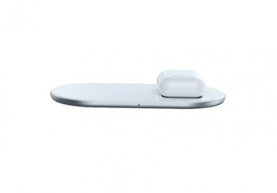 Беспроводное зарядное устройство Qi Baseus Simple 2in1 Wireless Charger (White/Белый)