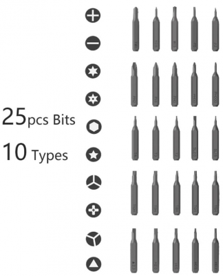Электрическая отвертка Xiaomi Atuman (25in1) Screwdriver E1 309g (серый/grey)