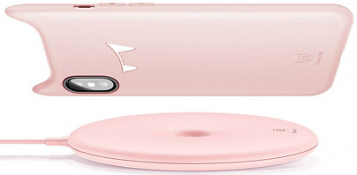 Беспроводное зарядное устройство Qi Baseus Donut Charger (Pink/Розовый)