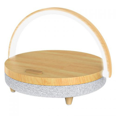 Акустика Xiaomi Ezvalo Wireless Charging Lamp +Qi +Bluetooth Wood Pattern