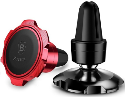 Держатель смартфона Baseus Gyro Magnet Car (Red/Красный)