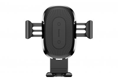 Автомобильный держатель с беспроводной зарядкой Auto Qi Baseus Gravity Mount (Black/Черный)