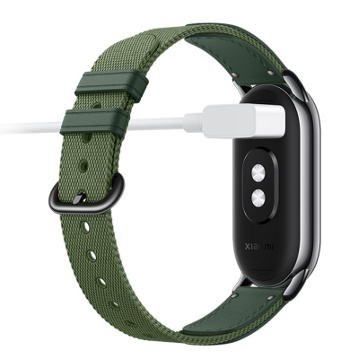 Фитнес-браслет Xiaomi Mi Band 8, кожано-нейлоновый ремешок (Green/Зеленый)