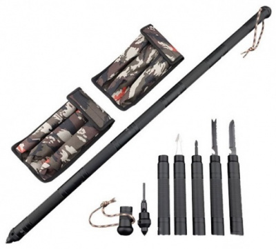 Тактический посох (набор для выживания) Xiaomi HX Outdoors Multifunctional Tactical Stick 920mm (Black/Черный)