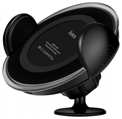Автомобильный держатель с беспроводной зарядкой Auto Qi Hoco CW4 (Black/Черный)